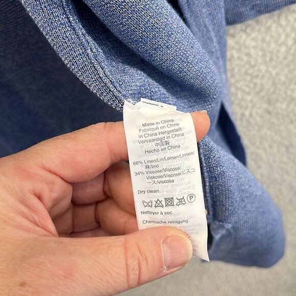 J Crew Sweater Womens‎ XS Blue Open Front along Cardigan Pockets - Picture 5 of 6